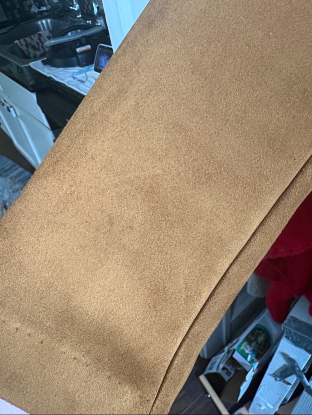 Old Navy Camel Brown Faux-Suede Moto Jacket - Picture 6 of 8
